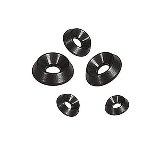 Rosetten Vollmetall für Senkkopfschrauben M3 M4 M5 M6 M8 Edelstahl Schwarz (50, M 5) von Generisch