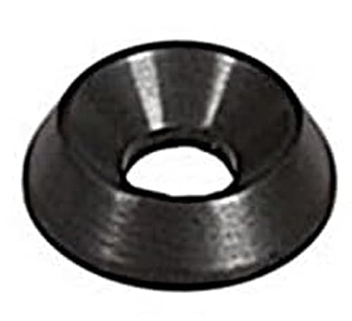 Rosetten Vollmetall für Senkkopfschrauben M3 M4 M5 M6 M8 Edelstahl Schwarz (50, M 6) von Generisch