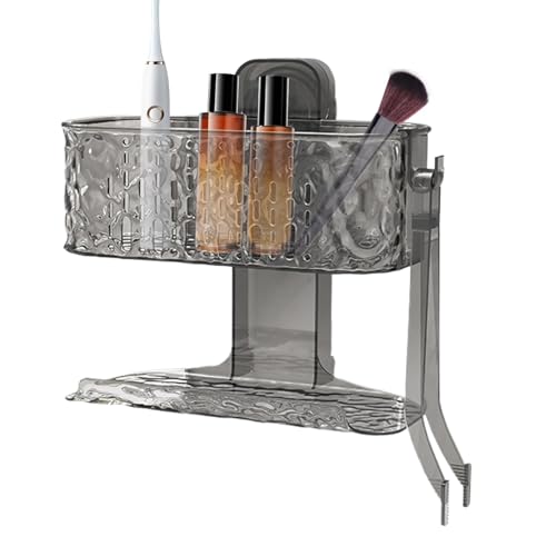 Rostfreier Saugnapfhalter – Doppelschichtiges Saugnapfregal | Kosmetikhalter Badezimmer Taschentuchregal mit Saugnapf | Belüftetes Tablett Home Organizer Kein Stanzen mit Clip für Duschraum | Küche Rostfreier Saugnapfhalter – Doppelschichtiges Saugnapfregal | Kosmetikhalter Badezimmer Taschentuchregal mit Saugnapf | Belüftetes Tablett Home Organizer Kein Stanzen mit Clip für Duschraum | Küche von Generisch