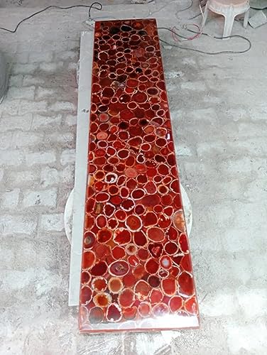 Roter Achat Esstisch I Achat Sofa Tischplatte I Achat Wohnzimmer Tischplatte I Roter Achat Handgefertigte Tischplatte I Schöne Optik Tischplatte 106,7 x 107,7 cm Roter Achat Esstisch I Achat Sofa Tischplatte I Achat Wohnzimmer Tischplatte I Roter Achat Handgefertigte Tischplatte I Schöne Optik Tischplatte 106,7 x 107,7 cm von Generisch
