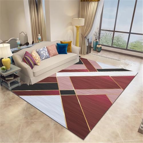 Roter Teppich für Schlafzimmer, rutschfest, rechteckig, stilvolle Dekoration für Flur und Jugendzimmer, perfektes Accessoire für Mädchen und Jungen, gemütliche Schlafzimmerdekoration, 180 x 250 cm Roter Teppich für Schlafzimmer, rutschfest, rechteckig, stilvolle Dekoration für Flur und Jugendzimmer, perfektes Accessoire für Mädchen und Jungen, gemütliche Schlafzimmerdekoration, 180 x 250 cm von Generisch
