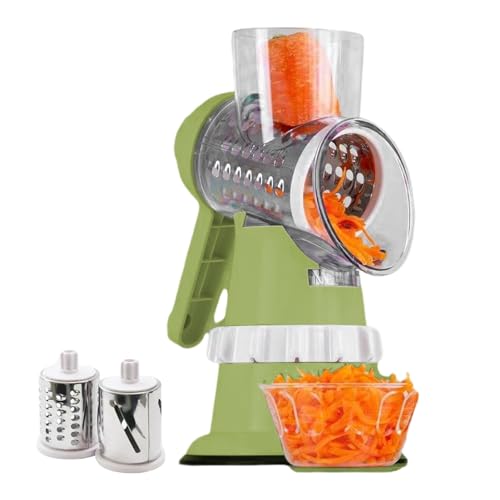 Rotierende Lebensmittelreibe, Handkurbel-Küchenmaschine-Manueller Küchenschneider für - Küchen-Lebensmittelzerkleinerer für Zuhause, Küche, Restaurant für Zuhause, Küche, Restaurant, Hotel, W Rotierende Lebensmittelreibe, Handkurbel-Küchenmaschine-Manueller Küchenschneider für - Küchen-Lebensmittelzerkleinerer für Zuhause, Küche, Restaurant für Zuhause, Küche, Restaurant, Hotel, W von Generisch