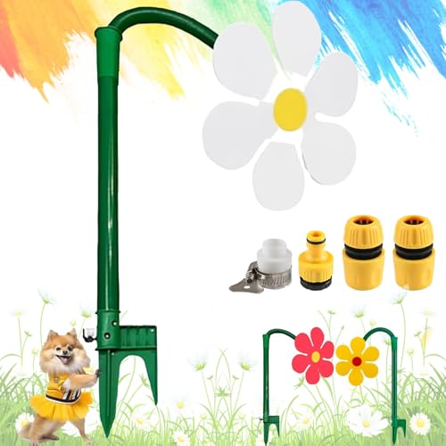 Rotierender Gänseblümchen-Sprinkler mit Erdspieß, lustiger tanzender Blumen-Wassersprüher für Rasen- und Gartenbewässerung, Schnellanschluss-Adapter für einfache Einrichtung, für Kinder zum Spielen Rotierender Gänseblümchen-Sprinkler mit Erdspieß, lustiger tanzender Blumen-Wassersprüher für Rasen- und Gartenbewässerung, Schnellanschluss-Adapter für einfache Einrichtung, für Kinder zum Spielen von Generisch