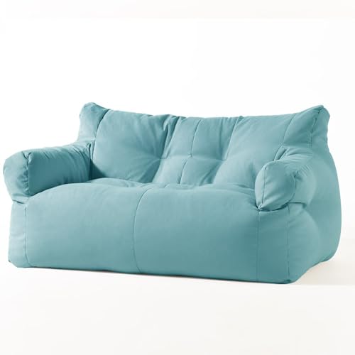 Royal Blue Sitzsack-Stuhl – Doppelsofa für faules Wohnzimmer, Schlafzimmer & Balkon – Modernes schlichtes Design (keine Füllstoffe) – perfekt für Freizeit und Entspannung von Generisch
