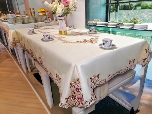 Royal Touch - Tischdecke mit edler Stickerei, 100% Polyester (150 x 250) von Generisch