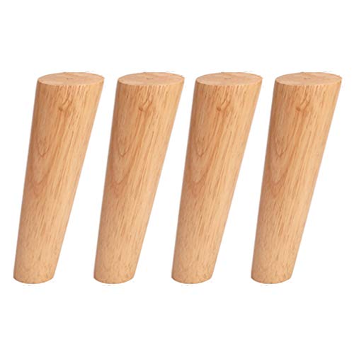 Rubberwood Möbelbeine, konische Ersatzbeine aus Holz, für Schrank, Sofa, Bett, 20 cm, 4 Stück, mit Zubehör Rubberwood Möbelbeine, konische Ersatzbeine aus Holz, für Schrank, Sofa, Bett, 20 cm, 4 Stück, mit Zubehör von Generisch