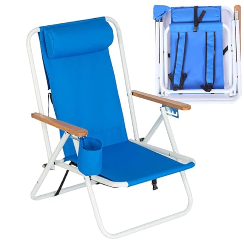 Rucksack-Klappstühle für draußen, Campingstühle, tragbarer Liegesitz mit Getränkehalter, Camping-Zubehör für Outdoor, Rasen, Festival, Konzert, Urlaub, Picknick Rucksack-Klappstühle für draußen, Campingstühle, tragbarer Liegesitz mit Getränkehalter, Camping-Zubehör für Outdoor, Rasen, Festival, Konzert, Urlaub, Picknick von Generisch