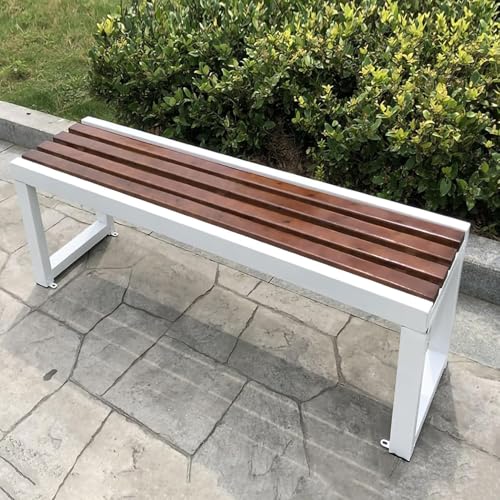 Rückenfreie Gartenbank für den Außenbereich, wetterbeständig für Veranda, Park, Hof, Terrasse, Deck, Rasen von Generisch