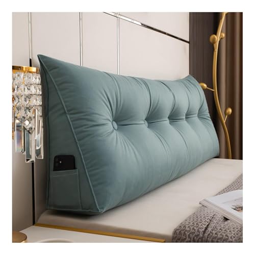 Rückenstützkissen, waschbar, Keilbett, Kopfteil mit Seitentasche für Lendenwirbelstütze, abnehmbares Lesekissen für Bett und Sofa, 180 x 20 x 50 cm, Grau Rückenstützkissen, waschbar, Keilbett, Kopfteil mit Seitentasche für Lendenwirbelstütze, abnehmbares Lesekissen für Bett und Sofa, 180 x 20 x 50 cm, Grau von Generisch