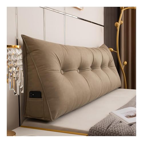 Rückenstützkissen und Keilkissen für Bett und Sofa, abnehmbares Lesekissen mit Seitentasche, Lendenwirbelstütze für Kopfteil, 180 x 20 x 50 cm, Grau Rückenstützkissen und Keilkissen für Bett und Sofa, abnehmbares Lesekissen mit Seitentasche, Lendenwirbelstütze für Kopfteil, 180 x 20 x 50 cm, Grau von Generisch
