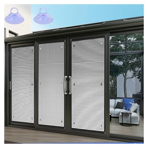 Rückstandslose Sonnenschutz Verdunkelungsfolie,Sichtschutzfolie,Fensterfolie Aus Aluminiumfolie,Wärmeisolierung,Reflektierende,UV Schutz,mit Saugnapf,Dachfenster,Sonnenzimmer(70x120cm) von Generisch