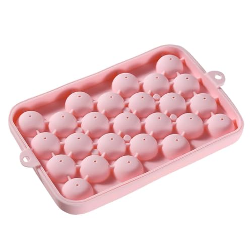 Rund Eiswürfelform Silikon mit Deckel, Eiswürfelformen Runde Bälle Eiswürfelbehälter für Spülmaschine, Kühlschrank, Eiswürfel Form Geeignet Für Gefrierschrank Kreis Whiskey, Cocktail, Tee (Rosa) Rund Eiswürfelform Silikon mit Deckel, Eiswürfelformen Runde Bälle Eiswürfelbehälter für Spülmaschine, Kühlschrank, Eiswürfel Form Geeignet Für Gefrierschrank Kreis Whiskey, Cocktail, Tee (Rosa) von Generisch