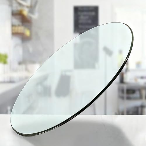 Rund Glasplatte Tischplatte, Tische Glasplatte Für Kaminofen, Klarglas Gehärtetes Glas Für Esstisch Esszimmer, Garten Couchtisch Ersatztischplatte(32cm(12.6in)) von Generisch