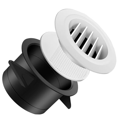 Rund Weiß Kunststoff Insektennetz Abluftgitter Zuluft, Lüftungsgitter, Belüftunghaube, für Abluftventilator, Rohrventilator, Schlafzimmer, Badezimmer, Büros(125mm(5in)) von Generisch