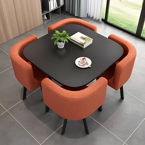 Runde Esstisch Set mit Stühlen - Platzsparendes Design für moderne Wohnungen, einfache Montage von Generisch