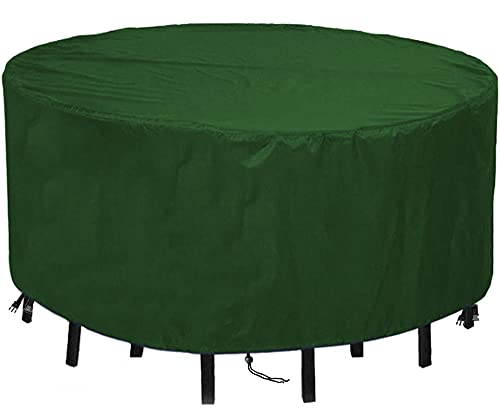 Runde Gartentischabdeckung 220x95cm - Wasserdicht Winddicht Anti-UV 420D Oxford Gewebe Schutzplane für Winter & Outdoor Möbel - Grün Runde Gartentischabdeckung 220x95cm - Wasserdicht Winddicht Anti-UV 420D Oxford Gewebe Schutzplane für Winter & Outdoor Möbel - Grün von Generisch