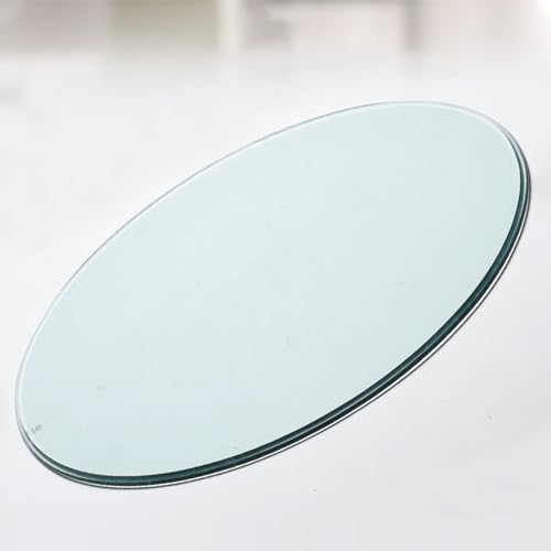 Runde Glas-Tischplatte, klares gehärtetes Glas mit polierter Kante, Ersatz für Esstisch, geeignet für Couchtische, 100 cm Durchmesser von Generisch