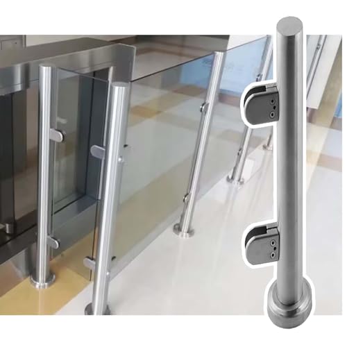 Runde Glasgeländerklemme, für Innen- und Außenbereich, Balustrade für Garten, Deck, Loft, Treppenplattformen, 43,3 Trennwand, Höhe 110 cm, langlebige Sicherheitslösung aus Glas Runde Glasgeländerklemme, für Innen- und Außenbereich, Balustrade für Garten, Deck, Loft, Treppenplattformen, 43,3 Trennwand, Höhe 110 cm, langlebige Sicherheitslösung aus Glas von Generisch