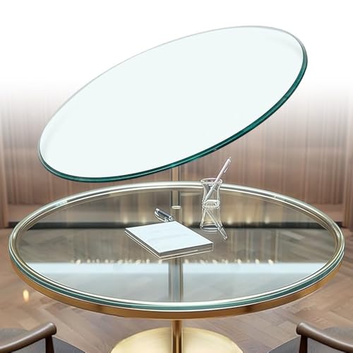 Runde Glasplatte Für Couchtisch, Tischplatte Aus GehärtetemGlas, Ersatz Tischplatte Glastischplatte Sicherheitsglas Für Hotel, Esstisch, Außentisch(45CM(17.7IN)) von Generisch