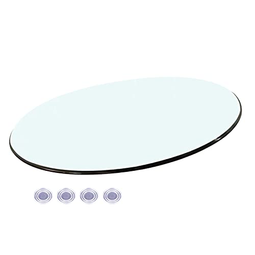 Runde Glastischplatte, Ersatzplatte, 40,6 bis 99 cm, polierte Kanten, für Ess- und Terrassentische, Lazy Susan Plattenspieler, kompatible Glasabdeckung Runde Glastischplatte, Ersatzplatte, 40,6 bis 99 cm, polierte Kanten, für Ess- und Terrassentische, Lazy Susan Plattenspieler, kompatible Glasabdeckung von Generisch