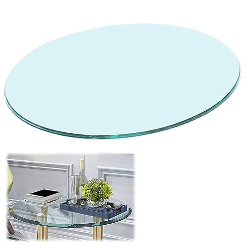 Runde Glastischplatte 85 cm, klares gehärtetes Sicherheitsglas, Esstischplatte für Zuhause und Büro Runde Glastischplatte 85 cm, klares gehärtetes Sicherheitsglas, Esstischplatte für Zuhause und Büro von Generisch