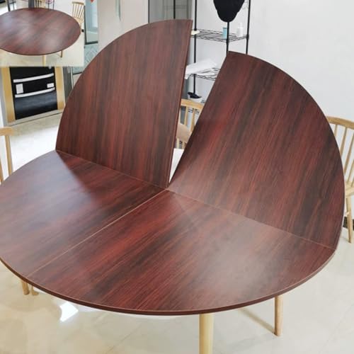 Runde Holztischplatte 120-200cm Platzsparend Faltbar Design Massivholz Mobile Tablett Perfekt für Bankette & Catering Events & Stilvoll Runde Holztischplatte 120-200cm Platzsparend Faltbar Design Massivholz Mobile Tablett Perfekt für Bankette & Catering Events & Stilvoll von Generisch
