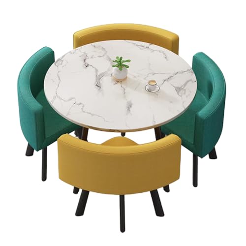 Runde Konferenztisch und Stuhl Set - Moderne Küche Esszimmer Möbel Kombination 4 Stühle Runde Konferenztisch und Stuhl Set - Moderne Küche Esszimmer Möbel Kombination 4 Stühle von Generisch