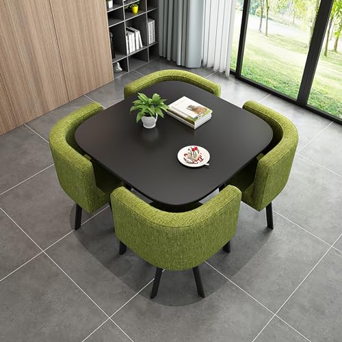 Runde Marmor Esstisch Set für 4 mit Stühlen Büro Empfang Schreibtisch und Stuhl Set Geeignet für Lounge oder Wohnzimmer Runde Marmor Esstisch Set für 4 mit Stühlen Büro Empfang Schreibtisch und Stuhl Set Geeignet für Lounge oder Wohnzimmer von Generisch