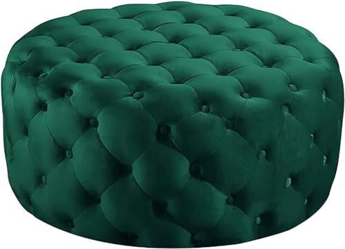 Runde Ottomane aus Plüschsamt, Fußstütze, Hocker, moderner Couchtisch und Bettbank für Wohnzimmer, Schlafzimmer Runde Ottomane aus Plüschsamt, Fußstütze, Hocker, moderner Couchtisch und Bettbank für Wohnzimmer, Schlafzimmer von Generisch
