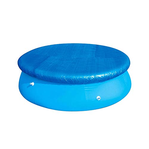 Runde Poolabdeckung, strapazierfähiger PE-gewebter Schwimmbadschutz für aufblasbare Planschbecken, Outdoor-Garten, einfach zu installieren (Durchmesser 210 cm) von Generisch