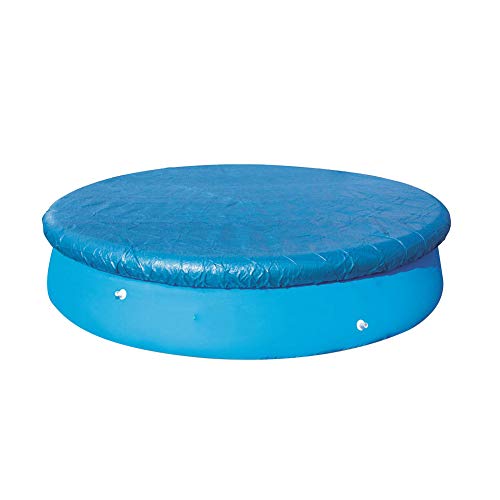 Runde Poolabdeckung, strapazierfähiger PE-gewebter Schwimmbadschutz für aufblasbare Planschbecken, Outdoor-Garten, einfach zu installieren (Durchmesser 395 cm) von Generisch
