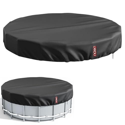 Runde Poolabdeckung für Oberirdische Pools，Lagertank Poolabdeckung mit Kordelzug Design-Whirlpool-Abdeckung，Ideal für Wasserdicht und Staubdicht (Schwarz, Umtauschcode) von Generisch