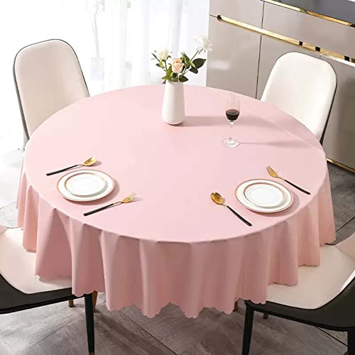 Runde Tischdecke, 200 cm, wasserdicht, auslaufsicher, Polyester-Tischdecke, waschbar, PVC-Tischdecke für Innen- und Außenbereich, perfekt für Partys und Veranstaltungen von Generisch
