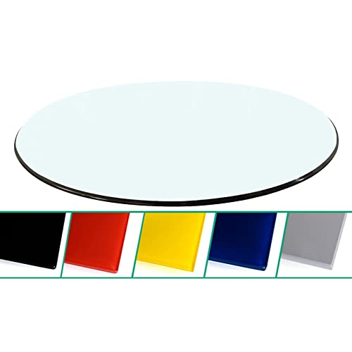 Runde Tischplatte aus gehärtetem Glas, 40–90 cm, transparente, drehbare Glasplatte für Esszimmer, Garten, Couchtisch, moderne Wohnkultur und stilvoll von Generisch