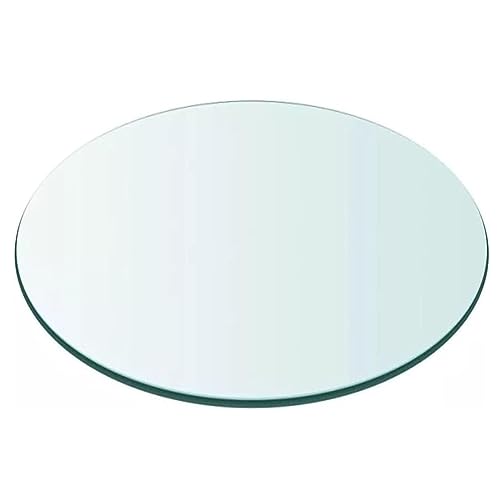 Runde Tischplatte aus gehärtetem Glas – Terrassen-Glastisch für den Außenbereich, transparentes Design mit abgerundeten Kanten, ideal für Küche, Ess- oder Couchtisch, langlebig und stilvoll von Generisch