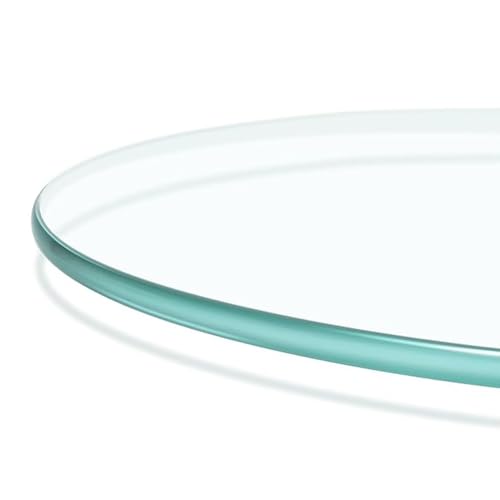 Runde Transparente Glastischplatte, Tischplatte Glasplatte Aus Gehärtetem Glas, Ersatztischplatte Hartglas Für Kaffee Und Beistelltisch(450mm(18in)) von Generisch