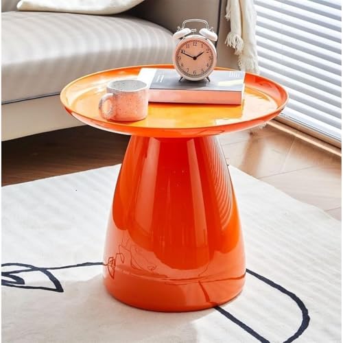Runder Beistelltisch – Moderner Nachttisch aus Kunststoff für Schlafzimmer, Wohnzimmer und Büro – Vielseitiges kleines Couchtisch-Design von Generisch