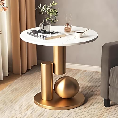 Runder Beistelltisch - Vintage Beistelltisch mit modernem geometrischem Design für Wohnzimmer, Nachttisch oder Akzentschrank Runder Beistelltisch - Vintage Beistelltisch mit modernem geometrischem Design für Wohnzimmer, Nachttisch oder Akzentschrank von Generisch