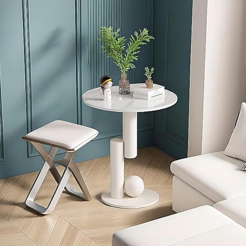 Runder Beistelltisch - Vintage Beistelltisch mit modernem geometrischem Design für Wohnzimmer, Nachttisch oder Akzentschrank Runder Beistelltisch - Vintage Beistelltisch mit modernem geometrischem Design für Wohnzimmer, Nachttisch oder Akzentschrank von Generisch