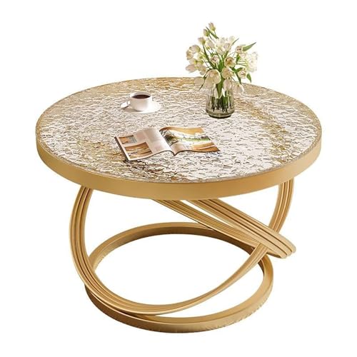 Runder Bistrotisch aus Metall mit Tischplatte aus gehärtetem Glas für den Außenbereich und den Innenbereich im Wohnzimmer von Generisch