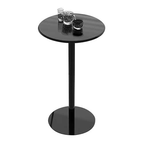 Runder Bistrotisch für Kneipen, hoher Esstisch für Wohnzimmer, Schlafzimmer, Balkon – Cocktailtisch für den Außenbereich, 40 x 40 x 72 cm von Generisch