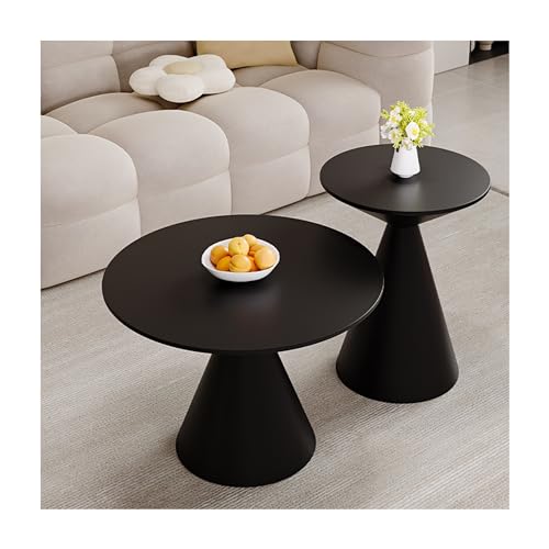 Runder Couchtisch 2er Set für Wohnzimmer, Couchtisch, moderner minimalistischer Beistelltisch für Wohnzimmer, stabil und einfach zu montieren, stapelbare Beistelltische Schlafzimmer Runder Couchtisch 2er Set für Wohnzimmer, Couchtisch, moderner minimalistischer Beistelltisch für Wohnzimmer, stabil und einfach zu montieren, stapelbare Beistelltische Schlafzimmer von Generisch