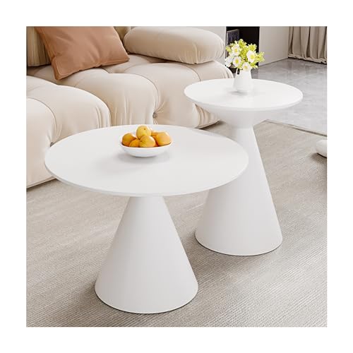 Runder Couchtisch 2er Set für Wohnzimmer, Couchtisch, moderner minimalistischer Beistelltisch für Wohnzimmer, stabil und einfach zu montieren, stapelbare Beistelltische Schlafzimmer Runder Couchtisch 2er Set für Wohnzimmer, Couchtisch, moderner minimalistischer Beistelltisch für Wohnzimmer, stabil und einfach zu montieren, stapelbare Beistelltische Schlafzimmer von Generisch