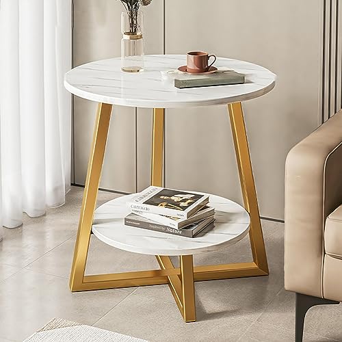 Runder Couchtisch - Metallrahmen Beistelltisch für Wohnzimmer, Schlafzimmer und Büro - Modernes Design, geeignet als kleines Sofa oder Nachttisch, 40 x 55 cm Runder Couchtisch - Metallrahmen Beistelltisch für Wohnzimmer, Schlafzimmer und Büro - Modernes Design, geeignet als kleines Sofa oder Nachttisch, 40 x 55 cm von Generisch