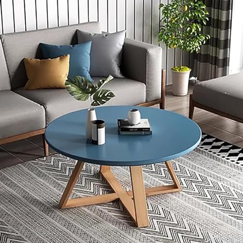 Runder Couchtisch aus Massivholz, Mid-Century Design mit stabilen Holzbeinen, perfekt für Wohnzimmer, Büro, Arbeitszimmer oder Empfangsbereich von Generisch