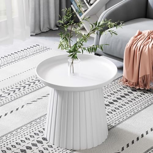 Runder Couchtisch für Wohnzimmer, schlichtes Design, Kunststoff, Mitteltisch mit Tablett, vielseitig für Wohnzimmer, Schlafzimmer, Büro, 70 cm Durchmesser Runder Couchtisch für Wohnzimmer, schlichtes Design, Kunststoff, Mitteltisch mit Tablett, vielseitig für Wohnzimmer, Schlafzimmer, Büro, 70 cm Durchmesser von Generisch