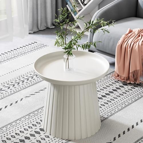 Runder Couchtisch für Wohnzimmer, schlichtes Design, Kunststoff, Mitteltisch mit Tablett, vielseitig für Wohnzimmer, Schlafzimmer, Büro, 70 cm Durchmesser Runder Couchtisch für Wohnzimmer, schlichtes Design, Kunststoff, Mitteltisch mit Tablett, vielseitig für Wohnzimmer, Schlafzimmer, Büro, 70 cm Durchmesser von Generisch