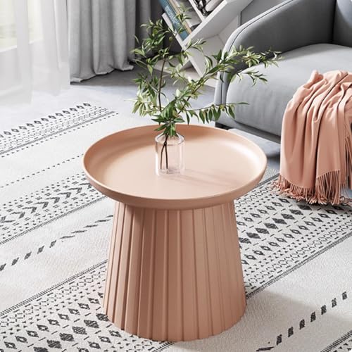 Runder Couchtisch für Wohnzimmer, schlichtes Design, Kunststoff, Mitteltisch mit Tablett, vielseitig für Wohnzimmer, Schlafzimmer, Büro, 70 cm Durchmesser Runder Couchtisch für Wohnzimmer, schlichtes Design, Kunststoff, Mitteltisch mit Tablett, vielseitig für Wohnzimmer, Schlafzimmer, Büro, 70 cm Durchmesser von Generisch
