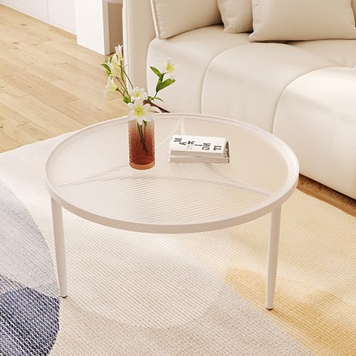 Runder Couchtisch mit Glasplatte, modernes Design, unverzichtbar für Wohnzimmer und Studio-Apartments von Generisch