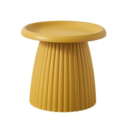 Runder Couchtisch mit Standfuß, nordischer Stil, Mini-Beistelltisch für Balkon oder Wohnzimmer, schlichtes Design von Generisch